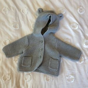 baby Gap Bear Hoodie Cardigan